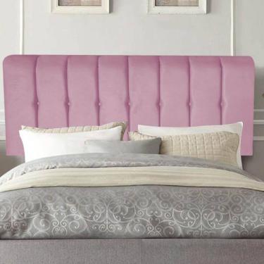 Imagem de Painel Estofada Kiara 100cm Solteiro Box Quarto Suede Rosa Bebê - Gat Magazine