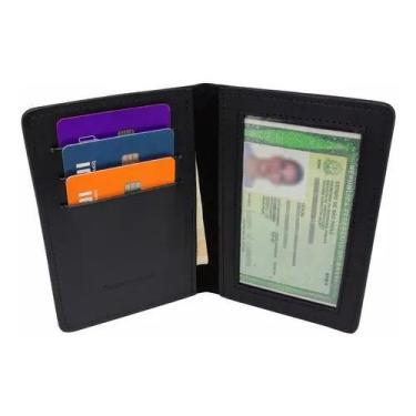 Imagem de Carteira Masculina Porta Cartão Em Couro Cabe Rg, Cnh - Cosenza