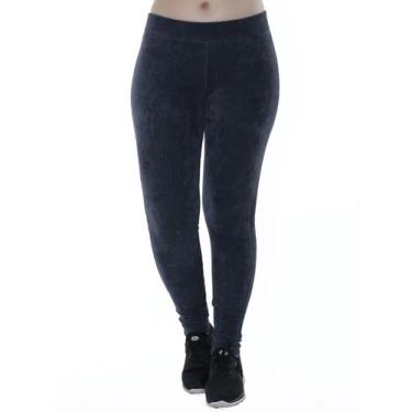 Imagem de Calça Legging Feminina Anistia Veludo Cotele Grossa Cinza, GG