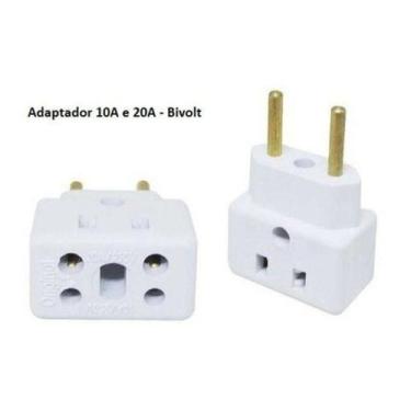 Imagem de 2 Adaptador de Tomada Universal 10a 20a 110v 220v - DC