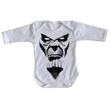 Imagem de body nenê criança roupa bebê manga longa Thanos Rosto - Empório Dutra,