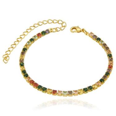 Imagem de Pulseira Riviera de Zircônias 2,5mm Folheado a Ouro 18K - 05 -, UNICO