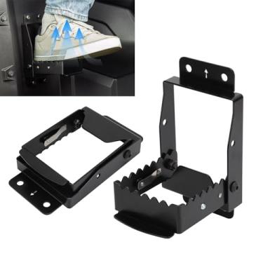 Imagem de Fabater Descanso para Os Pés do Passageiro ATV, Estacas Dobráveis ​​universais, Substituição do Pedal do Apoio para Os Pés de Metal para Sportsman Scrambler, para Grizzly, para Foreman