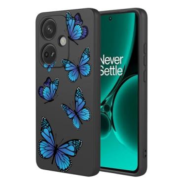 Imagem de HTXWXJC Capa de telefone para OnePlus Nord CE3, Oppo K11 5G CPH2569 capa à prova de choque flexível bumper TPU capa macia padrão borboleta capa de telefone para OnePlus Nord CE3 borboleta preta