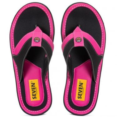 Imagem de Chinelos sandálias ortopédicos com solado de borracha - Seven, Preto, 