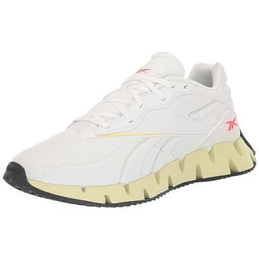 Imagem de Reebok Tênis feminino Zig Dynamica 4, Branco/cinza puro/brilho cítrico, 5.5
