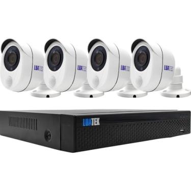 Imagem de Kit NVR Gravador Digital com Acesso Remoto + 4 Câmeras de Segurança Wi-Fi Full HD 1080p com Infravermelho e Visão Noturna