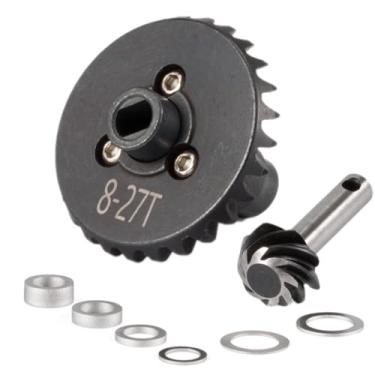 Imagem de Harden Steel 24/8T 27/8T 30/8T 33/8T Overdrive Underdrive Helical Axle Gear Set Upgrade Parts for Axial SCX10 AR44 AR45 Capra Axle VS4-10 F9 Phoenix F10 (27/8T)