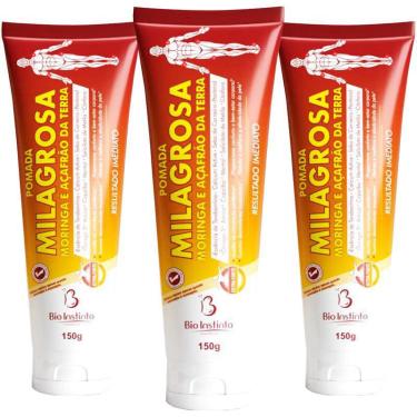 Imagem de Kit 3 Potes Pomada Milagrosa Para Massagem 150g Bio Instinto