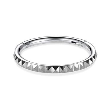 Imagem de AROWRO Anel de segmento articulado Argola Septo Clicker CZ 20G 18G 16G 14G 8G 6G 5mm/6mm/7mm/8mm/9mm/10mm/12mm/14mm Helix Daith Rook Conch Tragus Cartilage Brincos, Metal, outro