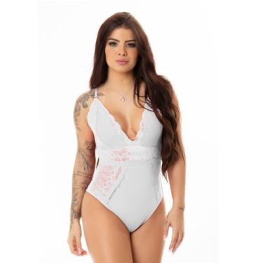 Imagem de Body Sexy Luxo Detalhes Em Renda Alça Cruzada Nas Costas Sem Bojo Ling