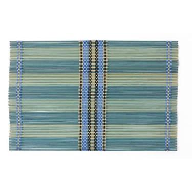 Imagem de Mimo Style Jogo Americano de Bambu Vertical na cor Verde com 45cmx30cm para Mesa Cozinha Balcão e Sala de Jantar - Moderno Sofisticado Sustentável Ecológico - Com Resistência Térmica Evita Manchas