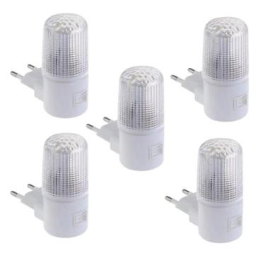 Imagem de Kit 5 Luminária Abajur Tomada Luz Noturna Bebê Escada Bivolt - Luminar