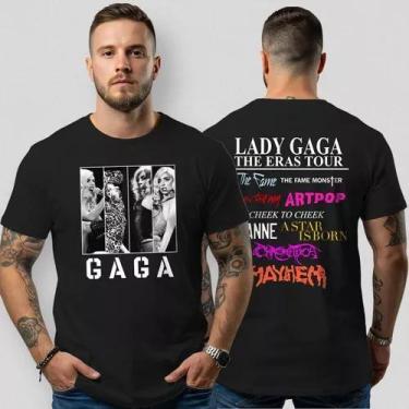 Imagem de Camiseta Básica Masculina Coleção Lady Gaga Eras Tour - Loja Dinka, 1,