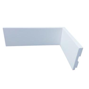 Imagem de Rodapé de Poliestireno Branco Liso 7cm de altura Formix 3D - 1 Metro