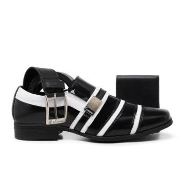 Imagem de Kit Sapato Social Cinto E Carteira Luxo 853 Envernizado Leve Casual-Masculino