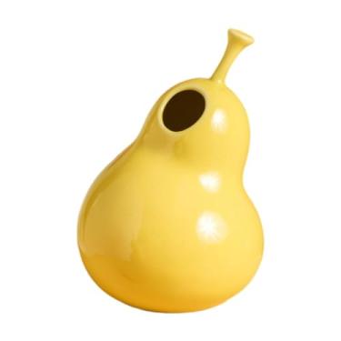 Imagem de Wswqop Decoração de decoração de vaso de flores peça central, minimalista decorativa em forma de pêra para casa de estante de estante