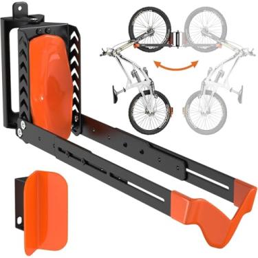 Imagem de AUBEATY Suporte de parede giratório para bicicleta, 1 peça - laranja