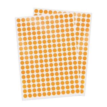 Imagem de YIKIADA 2040 pçs adesivos de pontos 1 cm etiquetas redondas adesivos de codificação de cores circulares etiquetas coloridas para escritório, sala de aula, casa, quintal, venda laranja
