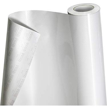 Imagem de Rolo de filme de vinil automotivo de fibra de carbono Epóxi branco de alto brilho VViD 5DVViViD 3ft x 5ft branco vv5depoxywht_3x5