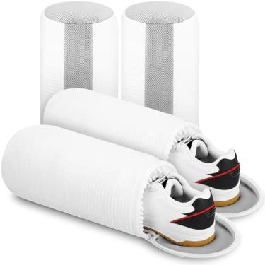 Imagem de LUCKRISE Peças De Bolsa Para Máquina Lavar Sapatos, Roupa Suja Lavadora E Secadora, Malha Com Zíper Reutilizável Limpeza Tênis Fibra Macia Interna, Corrida, Chinelos (Branco)