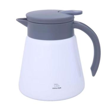 Imagem de Garrafa Térmica Inox 600ml Com Tampa E Alça Bule Com Gatilho - Mimo St