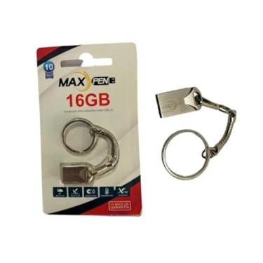 Imagem de Pen Drive MaxPen 16GB USB 2.0, À Prova D'água e Choque, Design Chaveiro, 10 Anos de Garantia
