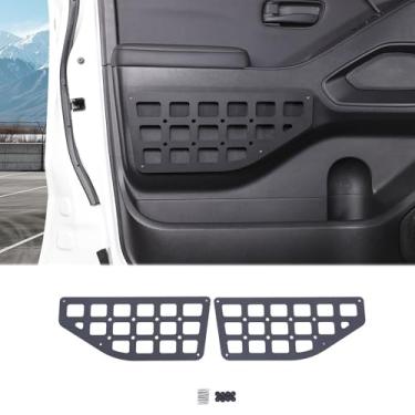 Imagem de Bolsos para porta dianteira, painel de armazenamento Molle, compatível com Nisan Frontier 2022-2025, liga de alumínio, organizador de armazenamento para porta frontal, acessórios interiores de carro