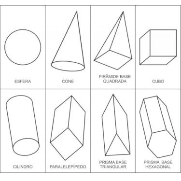 Imagem de CARIMBO SOLIDOS GEOMETRICOS - 8 PC - CX. PAPEL