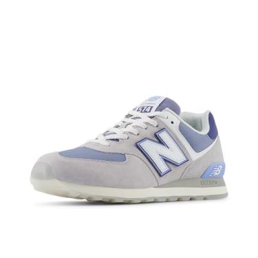 Imagem de New Balance Tênis unissex adulto 574 V2, Cinza pérola/branco, 6.5 Wide Women/5 Men
