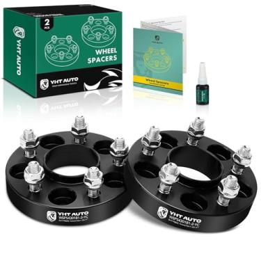 Imagem de YHTAUTO Espaçadores de roda centrados no cubo de 5 x 110 mm 2,5 cm serve para Jeep Cherokee, bússola, Chrysler 200, Dodge Dart, espaçadores de pneu Fiat com pinos M12 x 1,25, furo de cubo de 65,1 mm