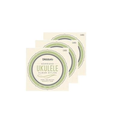 Imagem de Kit 3 UND Enc. Ukulele Soprano D'addario Pro Arte EJ65S .24