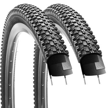 Imagem de Pacote com 2 pneus de bicicleta de 66 x 5 cm para pneu de bicicleta de montanha MTB (preto, 26 x 1,95)