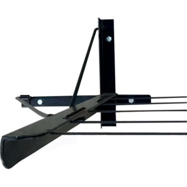 Imagem de Varal Retrátil Tecnovaral 5m – Preto, Fixação na Parede com Cantoneira Reforçada