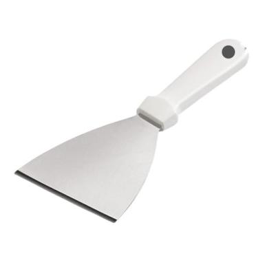 Imagem de Espátula Reta Inox 8 Cm Profissional Chapa Cozinha Lanche - Losan