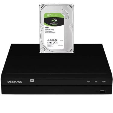 Imagem de Nvr Gravador 1408 6mp 8 Canais Ultra Hd Intelbras Ip Onvif c/hd 1tb