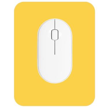 Imagem de ZYAOTWQZ Mouse pad pequeno 15 x 20 cm, uso flexível horizontal e vertical. Ótimo para viagens, laptops sem fio, bandejas de teclado, escritórios, etc. (Amarelo)