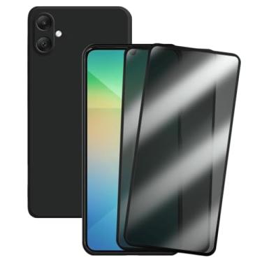 Imagem de Kit 2 Películas de Privacidade Anti Espião + Capa Preta para Samsung Galaxy A06, Vidro Temperado 3D