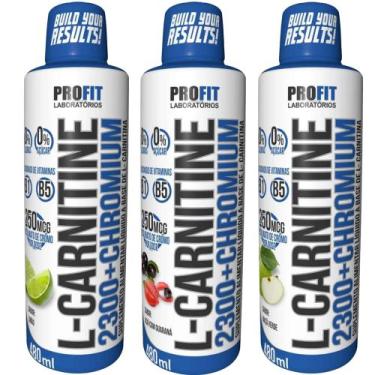 Imagem de 3x L-Carnitine 480ml Termogênico Líquido Sabores - Profit, Sabores Mis