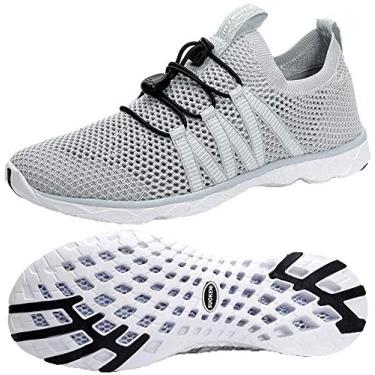 Imagem de Tênis feminino de secagem rápida sem cadarço Suokeni para praia ou esportes aquáticos, Lightgray, 8