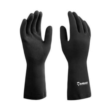 Imagem de Luva Multiuso Látex Forrada Preta Tamanho 8 (M) - Proteção Mecânica - 