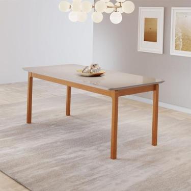 Imagem de Mesa de Jantar Cativa 180cm X 90cm Retangular 6 Lugares Tampo Mdf com 