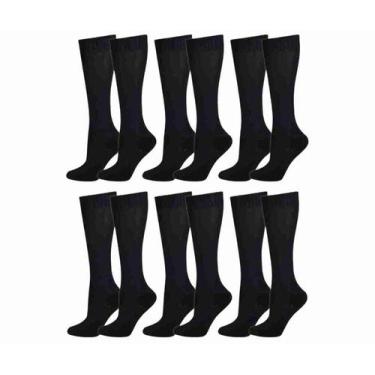 Imagem de Kit 6 Meião de Futebol Kanxa Infantil 28/32, Preto