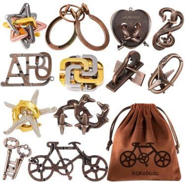 Imagem de KaKeDuJa Quebra-Cabeças De Lógica Para Adultos, 6 Peças, Quebra-Cabeça Metal, Brinquedo Adulto, Presente Adolescentes (Edição 12 Peças)