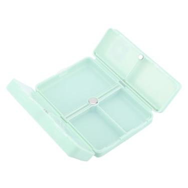 Imagem de Mingzhe Caixa de Medicamento Portátil Caixa de Comprimido Magnético Dobrável Organizador 7 Compartimentos Azul Verde Rosa Branco Cena Aplicável (Verde)
