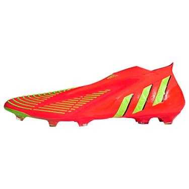 Imagem de adidas Tênis de futebol unissex Edge.3 Predator Firm Ground, Vermelho solar/Team Solar Green) Core Blac, 44