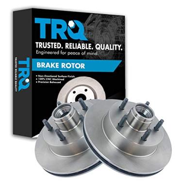 Imagem de TRQ Conjunto de par de rotores de freio a disco dianteiro para Ford Aerostar 1986-1997/1994 Mazda B2300 Caminhão / 1994 Mazda B3000 Caminhão / 1994 Mazda B4000 Caminhão/Ford Ranger 1983-1994