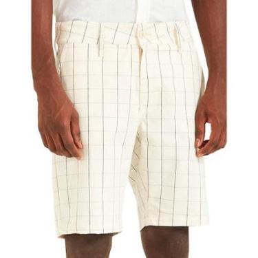 Imagem de Bermuda Forum Masculina Linho Xadrez Off-White Mescla-Masculino