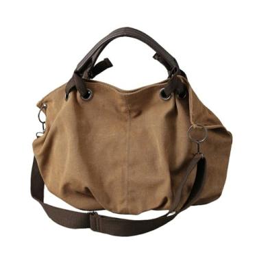 Imagem de GJHFCXSO Bolsa Hobo para Mulheres e Homens Bolsa de Ombro Grande Bolsa de Mensageiro Bolsa Tote Bolsa de Viagem da Moda,Brown
