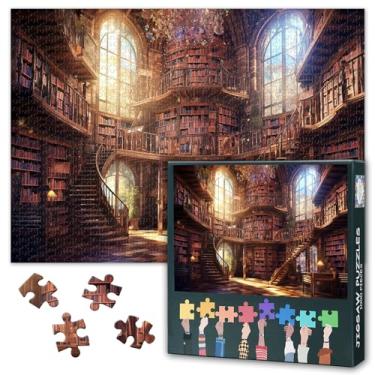 Imagem de Library Puzzles for Adult 1000 Pieces - Library Jigsaw Puzzles for Adults Funny Challenging Puzzle for Adults Bookshelf Puzzle 1000 Pieces for Family Game Night 27.5"X19.7"